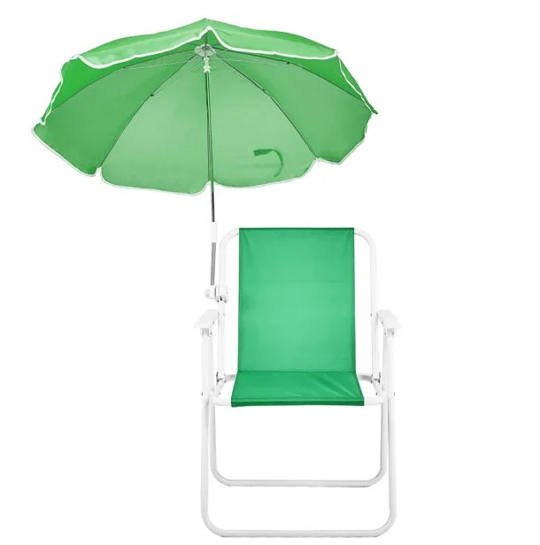 Folding Beach Chair With Umbrella For Adults Lightweight Porable Camping Chair With 265lbs Capacity