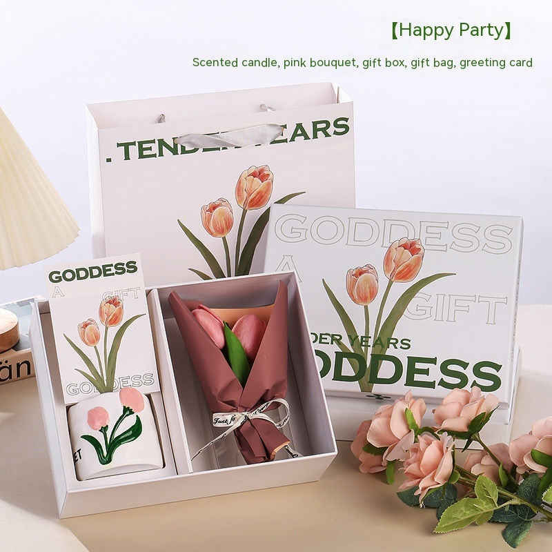Tulip Aromatherapy Candle Gift Box Suit