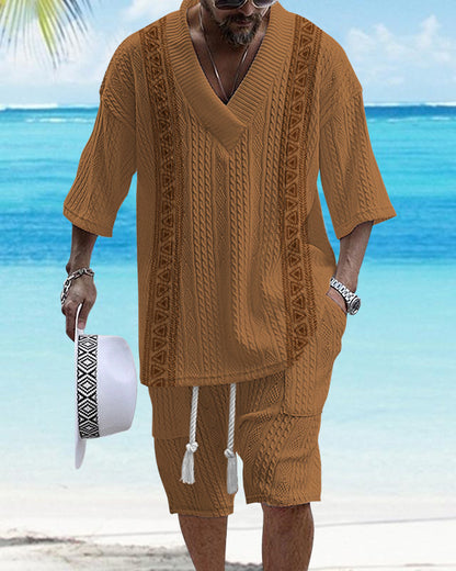 Loose Casual Short Sleeve Suit